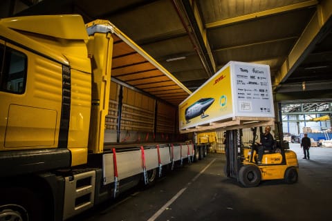 DHL helps Explore Future Transportation with Delivery of Delft Hyperloop