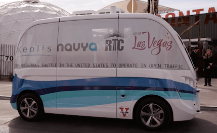 NAVYA and Keolis Partner with City of Las Vegas to Launch First Driverless Public Transit Vehicle to Operate in U.S.
