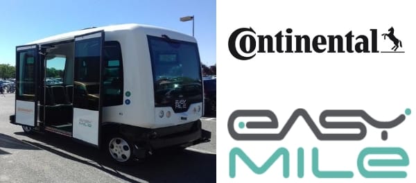 Continental Takes Stake in EasyMile  Pushing Ahead Driverless Mobility Development
