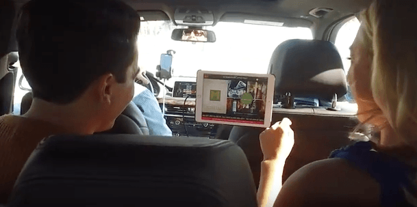 Rideplay TV Tech Company Tapping into Ride-sharing Advertising Space advertise to ride hailing passengers tablet