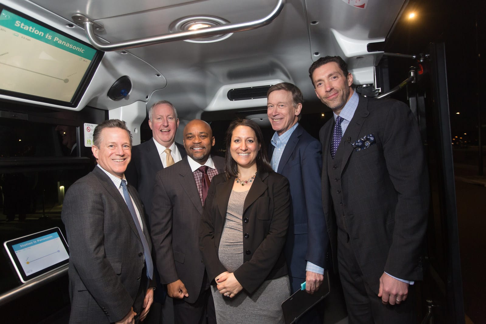 Panasonic Connected and Autonomous Vehicle Day Governor John Hickelooper Mayor Michael B Hancock Panasonic EasyMile RTD CDOT urban mobility