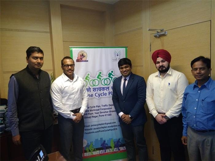 MoU Signed between bike bicycle sharing ofo and Pune Municipal Corporation representatives city wide cycling path network sustainable urban mobility